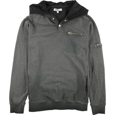 William Rast Mens Fleece Hoodie Sweatshirt