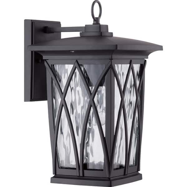 slide 2 of 4, Grover 1-Light Outdoor Wall Lantern in Mystic Black Mystic Black