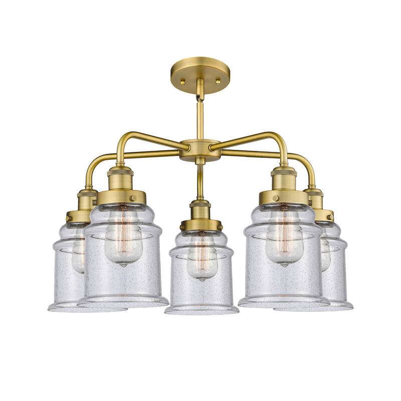 Innovations Lighting Canton - 5 Light 24" Stem Hung Chandelier