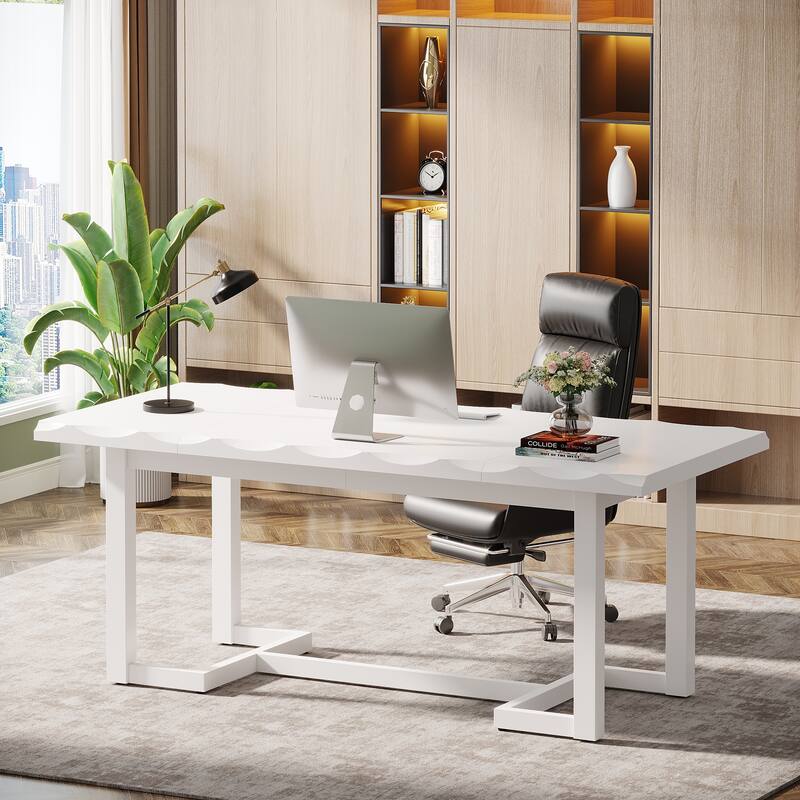 62-inch Rectangular Computer Desk Writing Table for Home Office