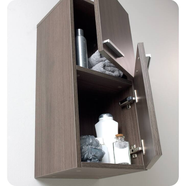 Fresca 27" Wall Mounted Bathroom Linen Cabinet with Two Storage Areas