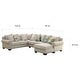 preview thumbnail 5 of 4, Riti Transitional Beige Fabric Upholstered Nailhead Sectional by Furniture of America