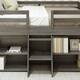 Max and Lily Farmhouse Twin Low Loft Bed with 2 Bookcases