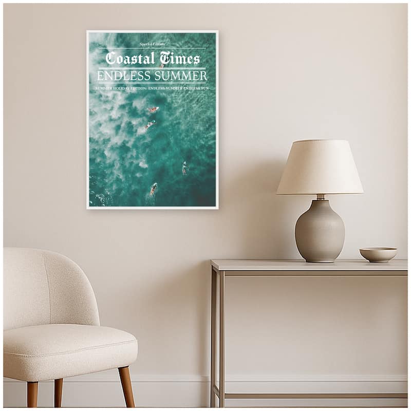 Kate and Laurel Endless Summer by Megan Ryan Framed Canvas Wall Art Print