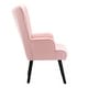 preview thumbnail 29 of 62, Fabric Upholstered Tufted Wingback Living Room Chair With Wooden Legs