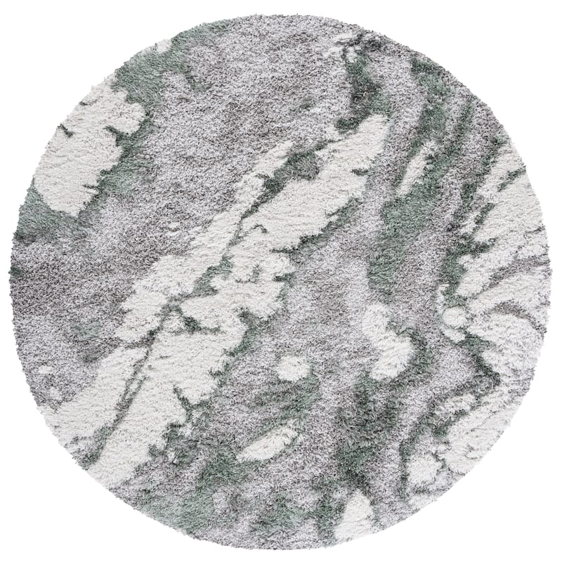 SAFAVIEH Horizon Shag Mukades Abstract 2.5-inch Thick Rug