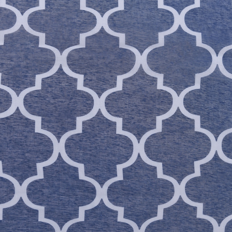 Superior Printed Trellis Sheer Grommet Curtain Panel - (Set of 2)
