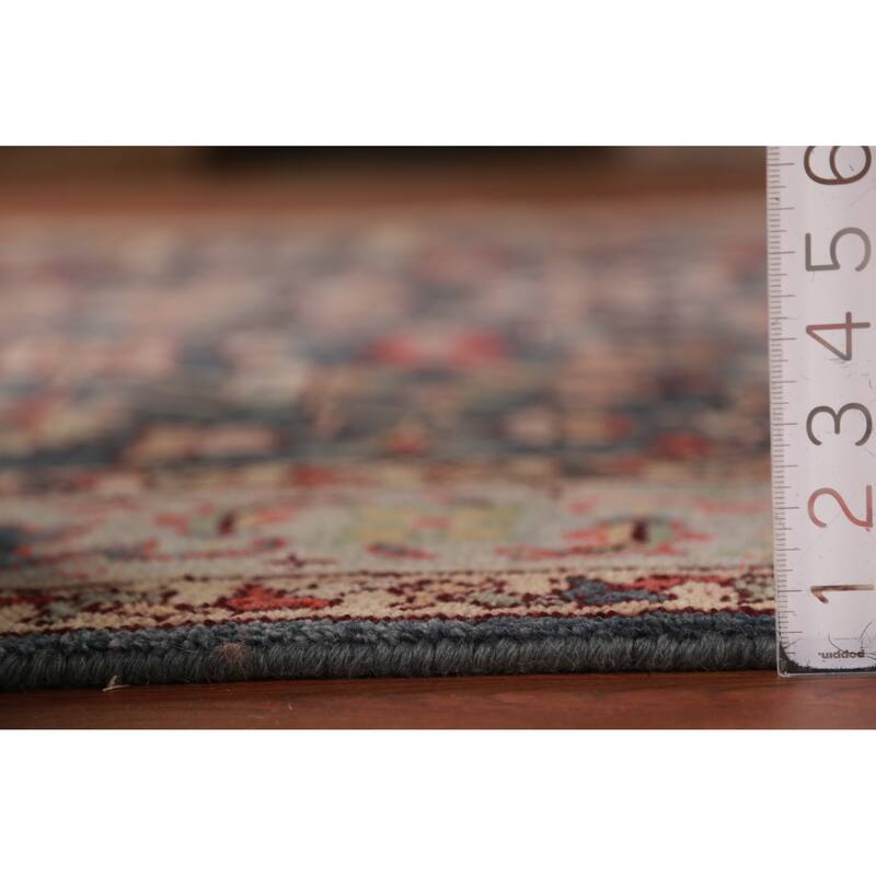 Blue Oushak Indian Area Rug Handmade Wool Carpet - 7'9"x 9'8"