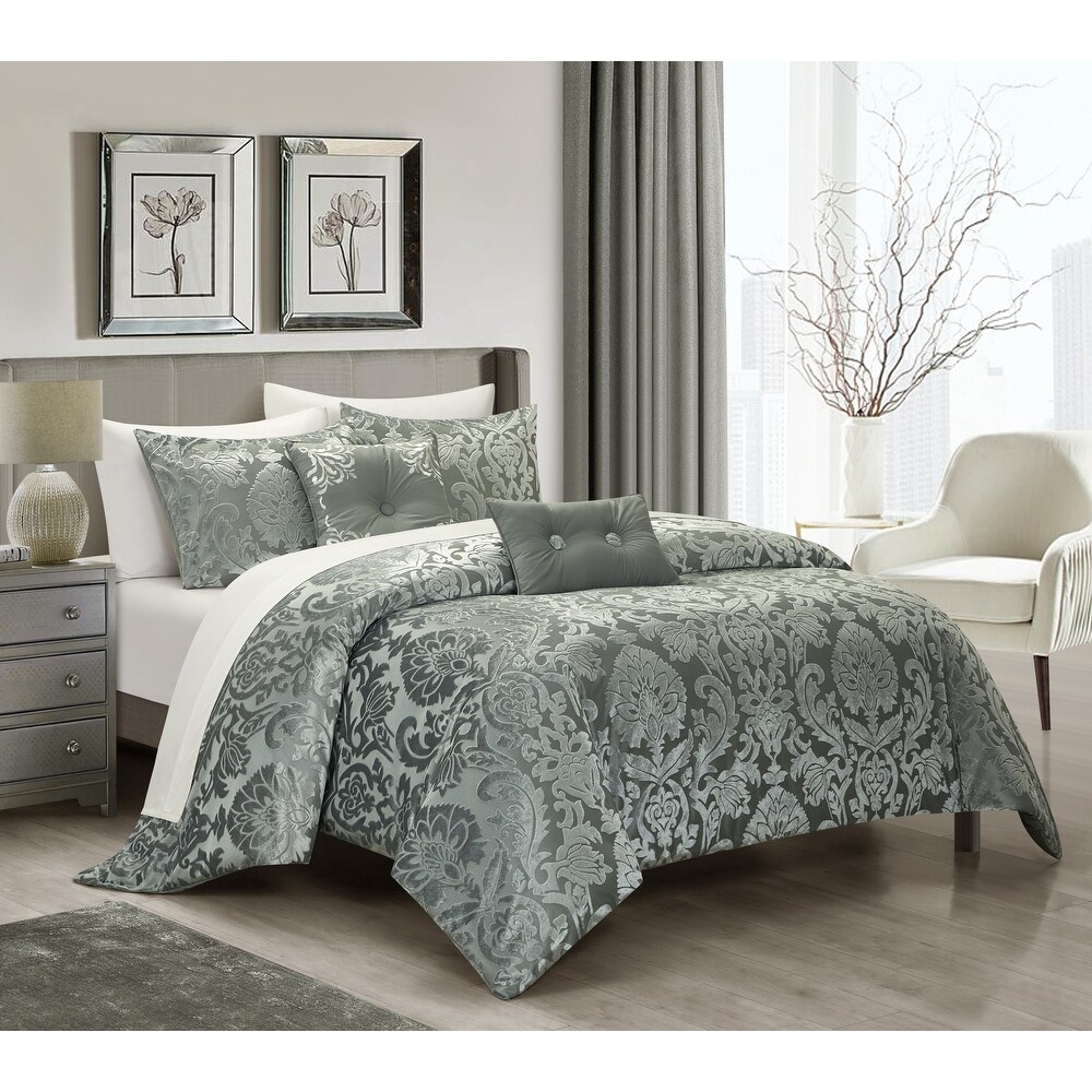 Grey Floral Comforters and Sets - Bed Bath & Beyond