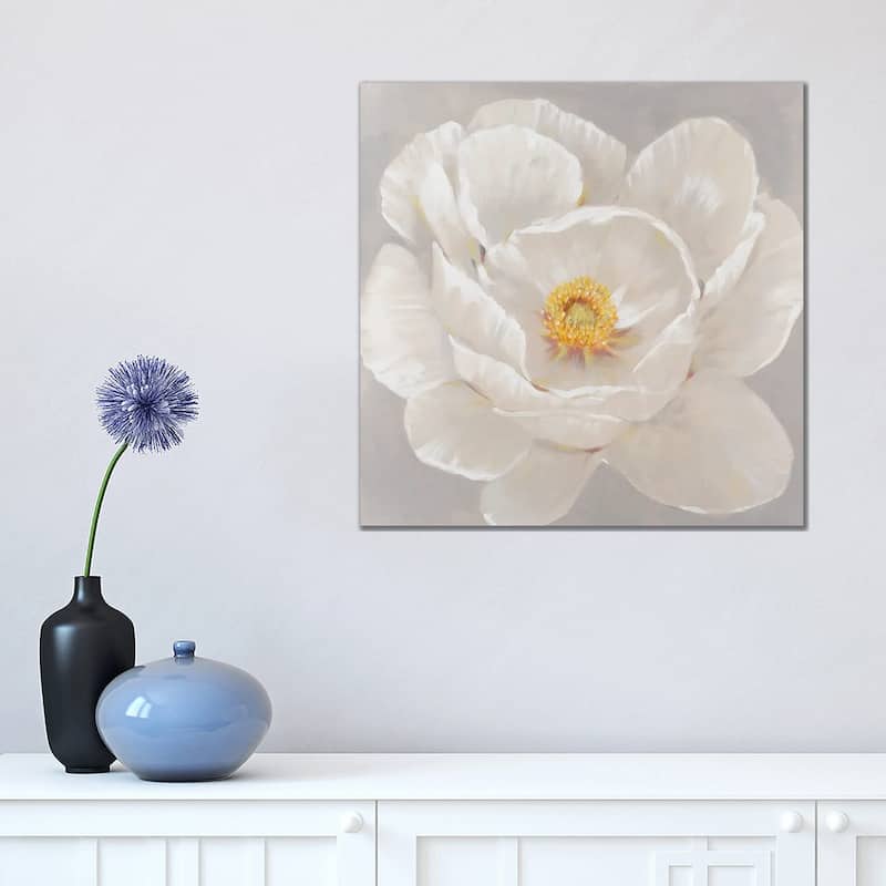 iCanvas "White Peony II" by Tim OToole Canvas Print - 18x18x1.5