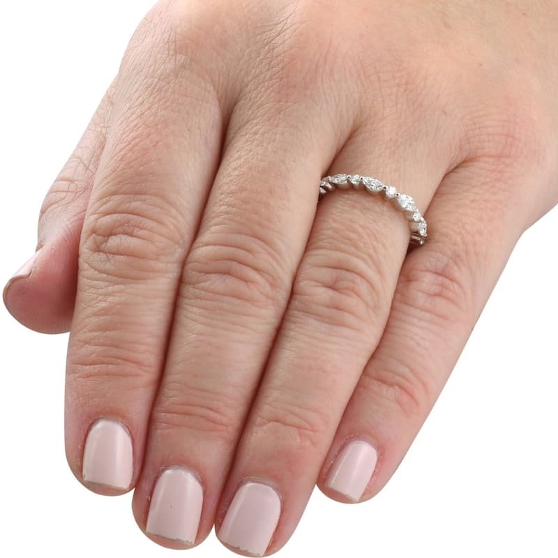 1/2Ct Marquise Cut Wedding Ring Anniversary Band Gold Lab Grown