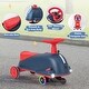 preview thumbnail 9 of 7, 6V Kids Ride On Drifting Wiggle Car 2 in 1 with Music and Pedal and Dolphin-like Design-Blue - 27.5" x 13" x 10"