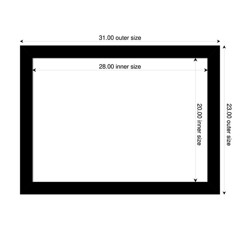 Amanti Art Brushed Black Framed Dry Erase Magnetic Board - 31 x 23 in - Brushed Black