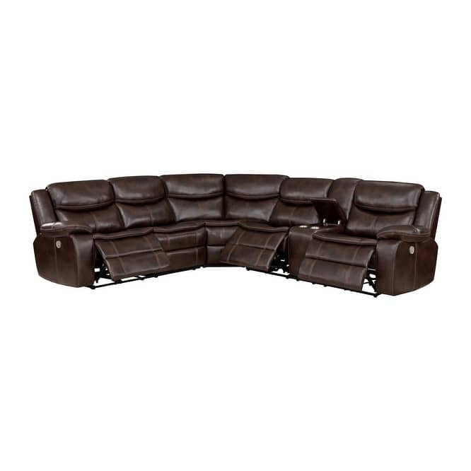 McLean Dark Brown Power Reclining Sectional Sofa