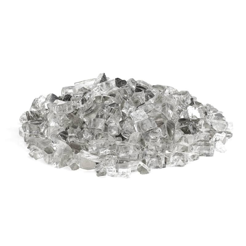 10 Lb. Reflective Fire Glass by AMS Fireplace - Silver