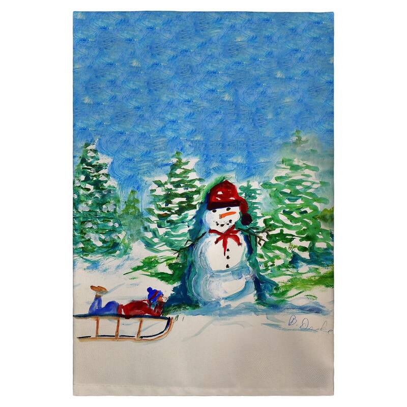 Snowman & Sled Guest Towel - 20x20
