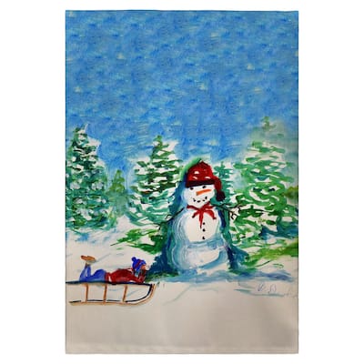 Snowman & Sled Guest Towel - 20x20
