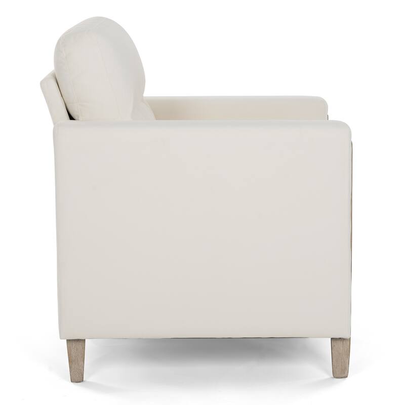 Stylish Living Room Sofa with High-Resilience Foam and Rubber Wood Legs - Easy Assembly