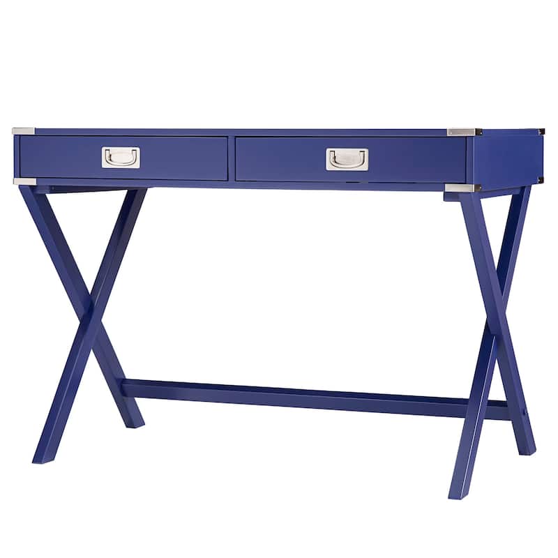 Kenton X Base Wood Accent Campaign Writing Desk iNSPIRE Q Modern