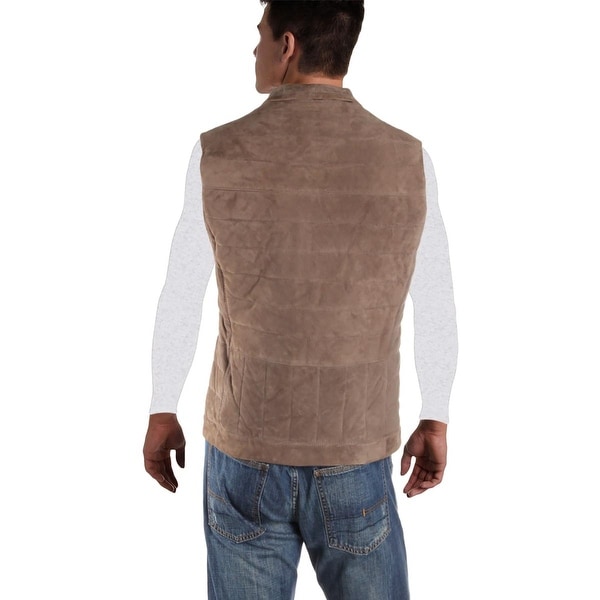 michael kors vest mens brown