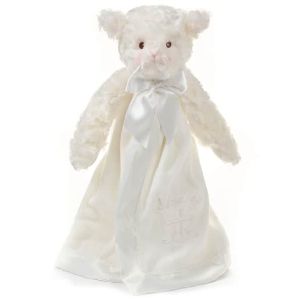 slide 2 of 6, Snuggler, 15 Inch White Lamb Plush Stuffed Animal Security Blanket Lovey for Babies