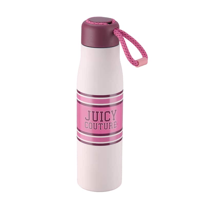 Juicy Couture Luxe Loop Hydration Stainless Steel Tumbler With Woven Loop Handle