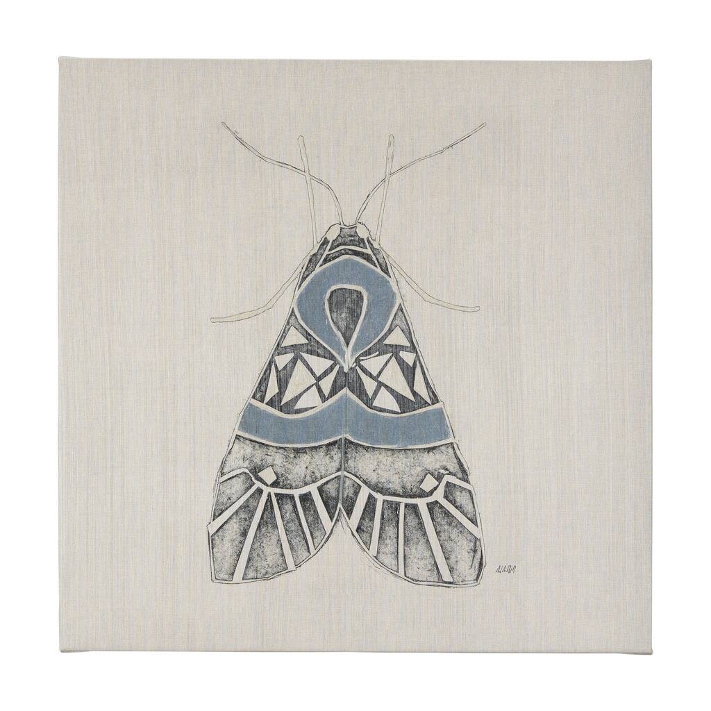 Moth Blue II (30 x 30 ) Canvas Art Print