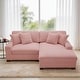 preview thumbnail 45 of 193, Oversized Modular Sectional Sofa Set with Pillows Pink/Armchair&Chaise