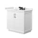 Option White / White Quartz Top / Matte Black Hardware