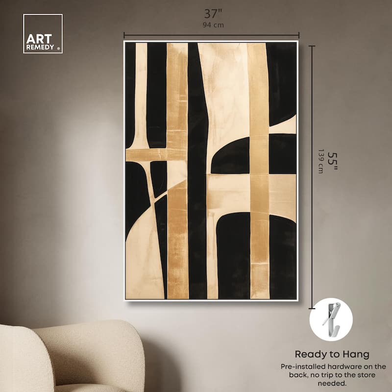 Noir and Gold I Canvas by Art Remedy