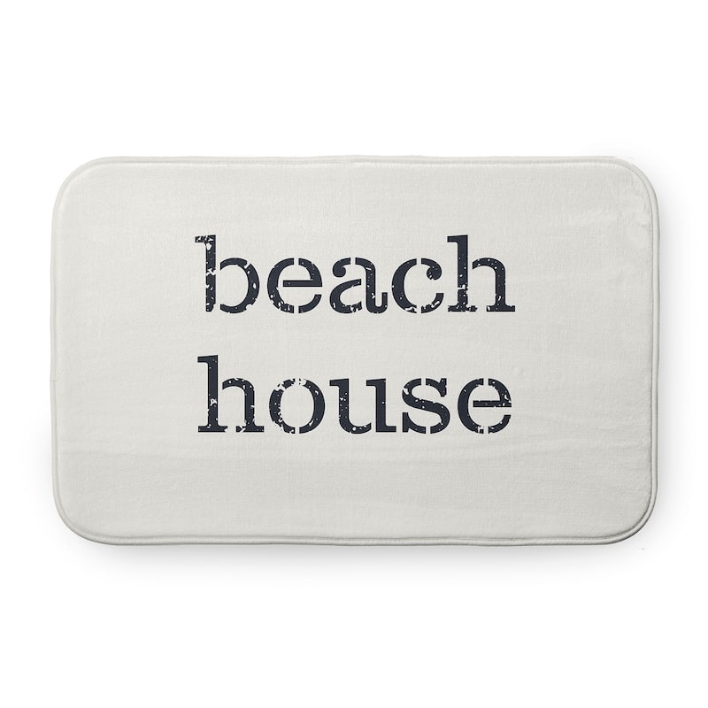Beach House Bathmat - White - 34" x 21"