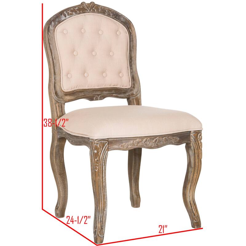 SAFAVIEH Jerilyn 20-inch French Leg Dining Chair (Set of 2) - 21" W x 25" D x 39" H - 21Wx25Dx39H