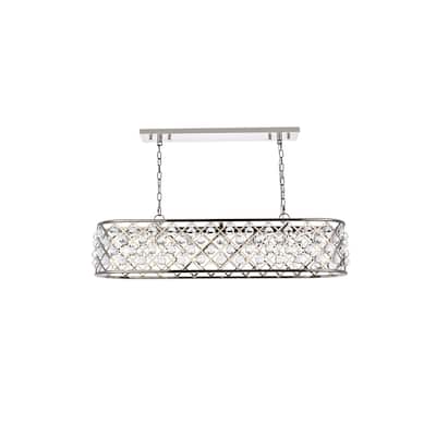 Royce Edge 7-Light Polished Nickel Chandelier - polished nickel (royal cut clear crystals)