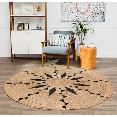 Cuitlahuac Tribal Round Area Rug