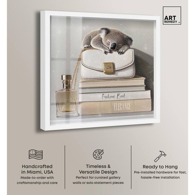 Koala on Fashion Books Shadowbox by Art Remedy
