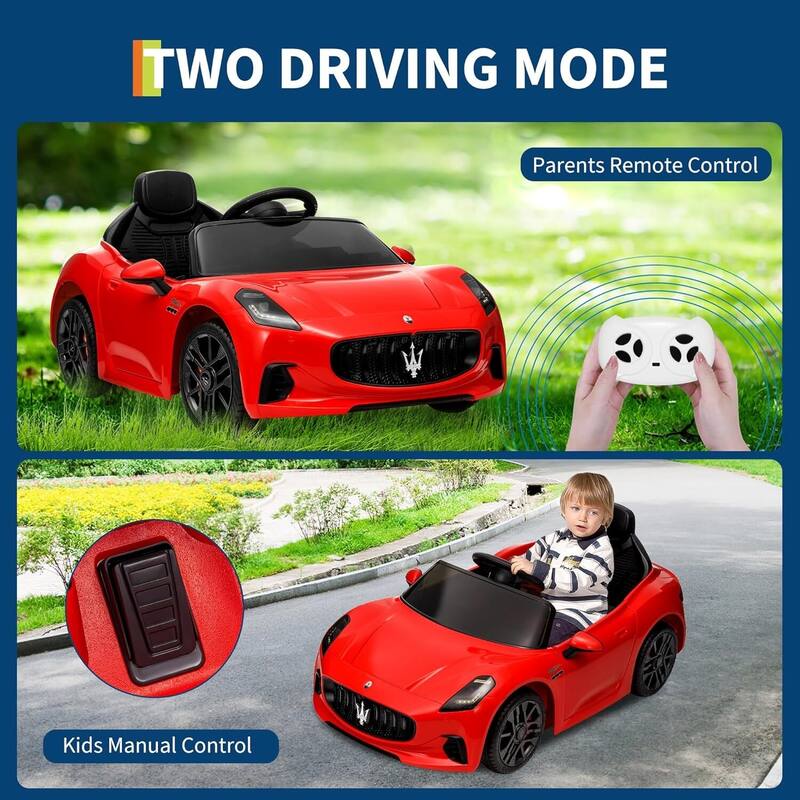 12V Battery Powered Motorized Licensed Maserati Gran Cabrio, Ride On Car Toy