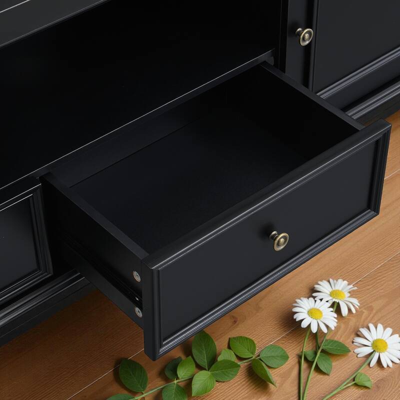 70.9'' Modern TV Stand for TVs up to 80'', Entertainment Center with 2 Drawers, 2 Cabinets & Open Shelf for Living Room