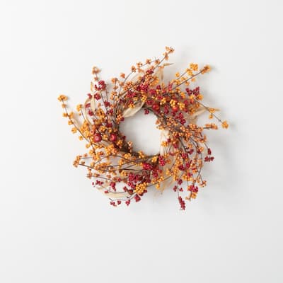 14" Artificial Mixed Berry Mini Wreath