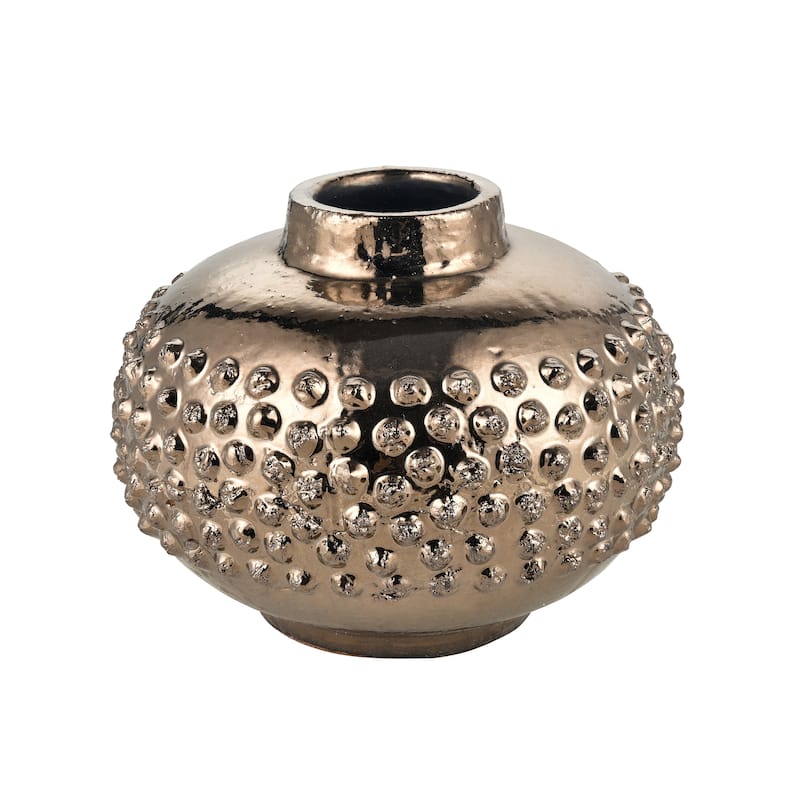 Elk Home Dorus Gold Earthenware 12.5 Inch Wide Vase