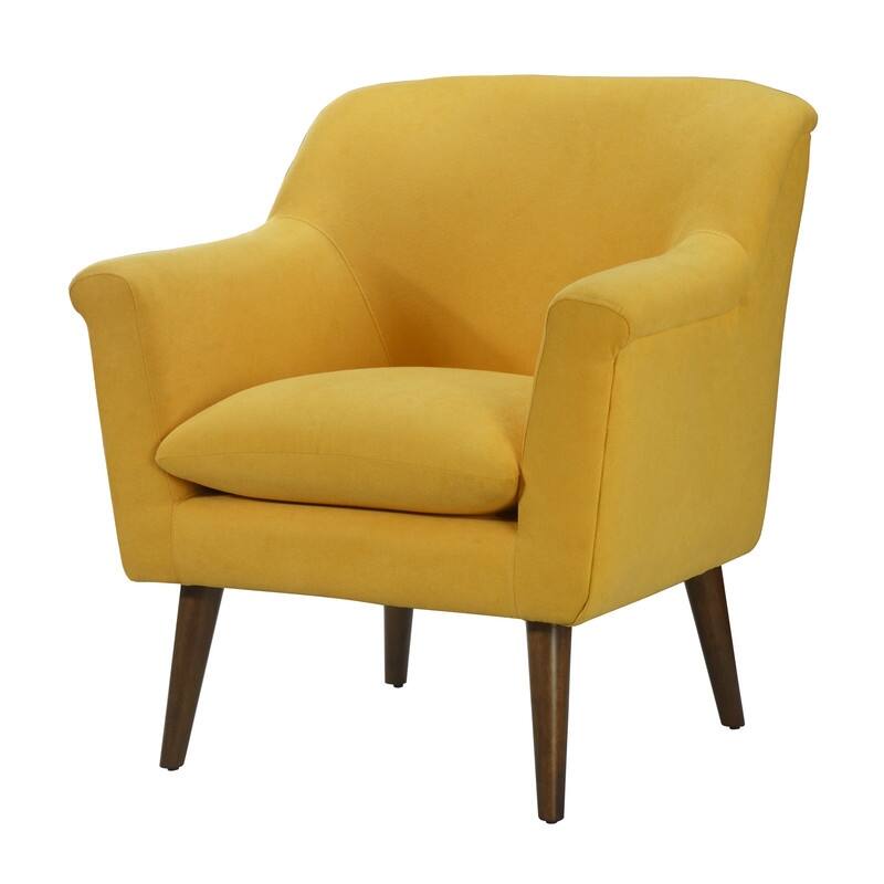 Mid-Century Modern Style 31.5" Steel Woven Fabric Oversized Armchair