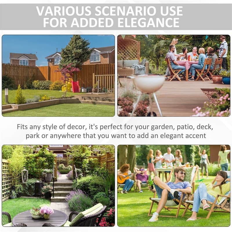Multifunctional Garden Stool Bench for Patio, Deck, or Yard - 13.6" Dia x 17.3" H