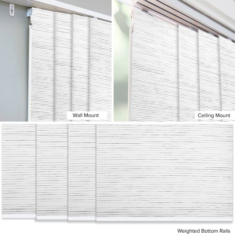 CHICOLOGY Adjustable Sliding Panels, Light Filtering - 46"- 86" W X 92" H