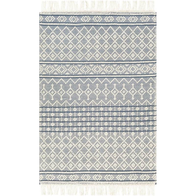 Les Handmade Modern Farmhouse Wool Area Rug