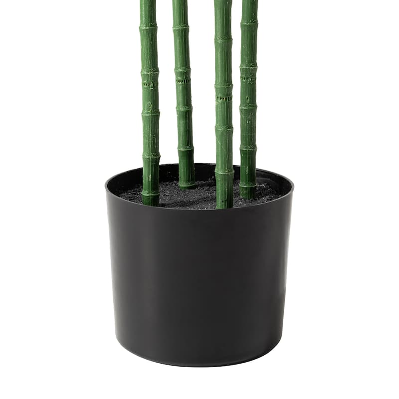 Glitzhome 5ft Artificial Palm Tree Faux Tropical Areca Floor Plant in Pot - 28"D x 60"H