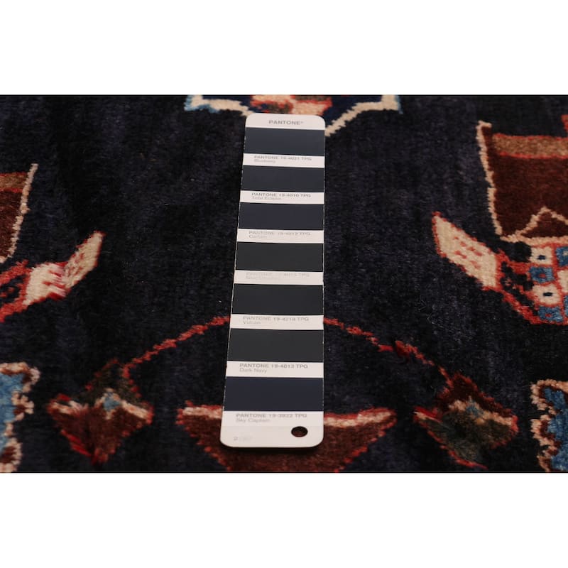 ECARPETGALLERY Hand-knotted Anadol Navy Wool Rug - 3'7 x 10'4
