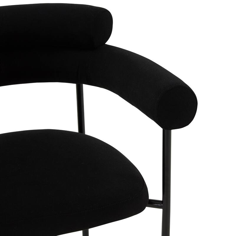 SAFAVIEH Couture Frouwe Curved Back Dining Chair (Fully Assembled) - 26Wx21Dx30H