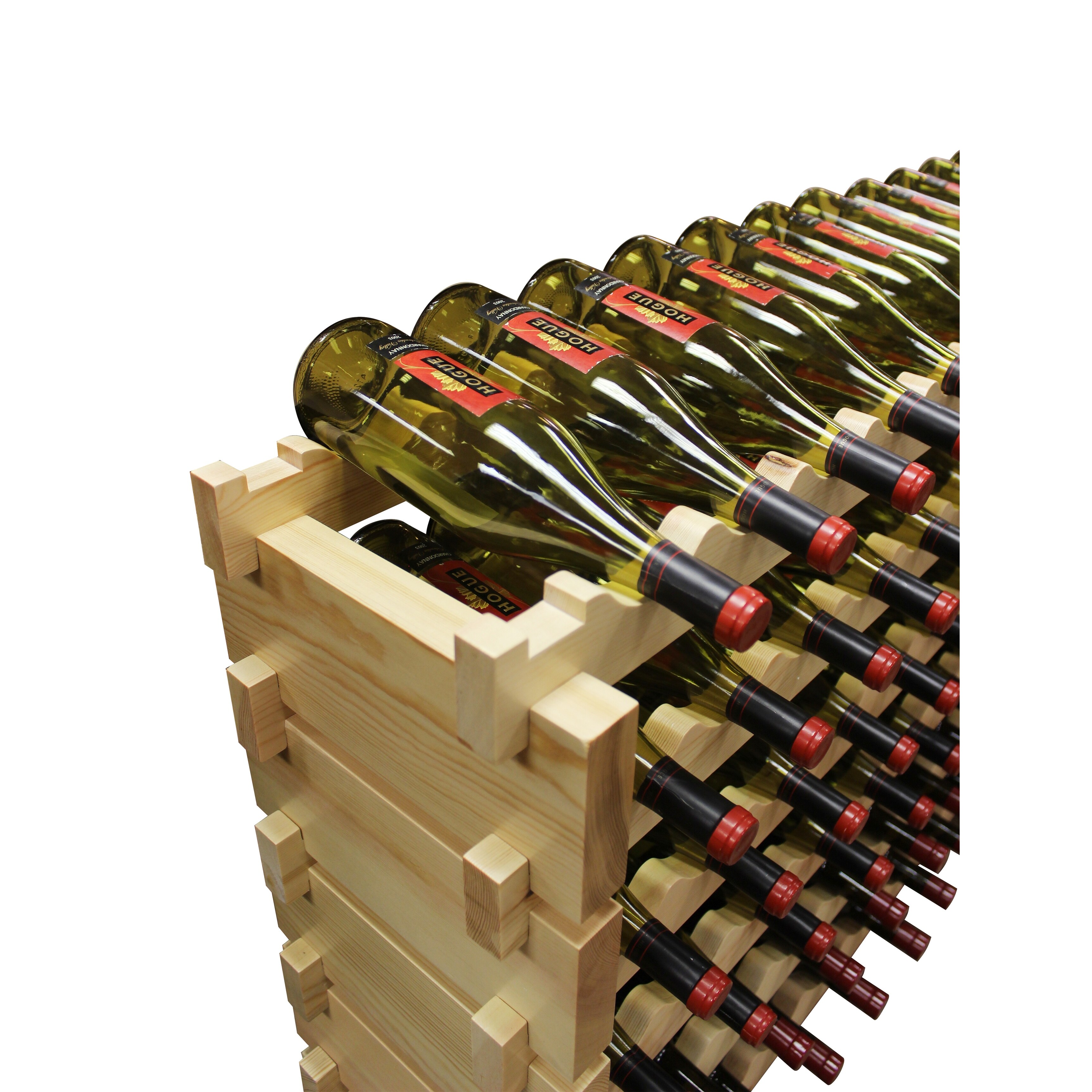 HOMCOM Stackable Wine Rack, Modular Storage Shelves, 72-Bottle