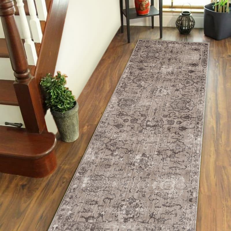 Savannah Knox Gray Polyester Area Rug