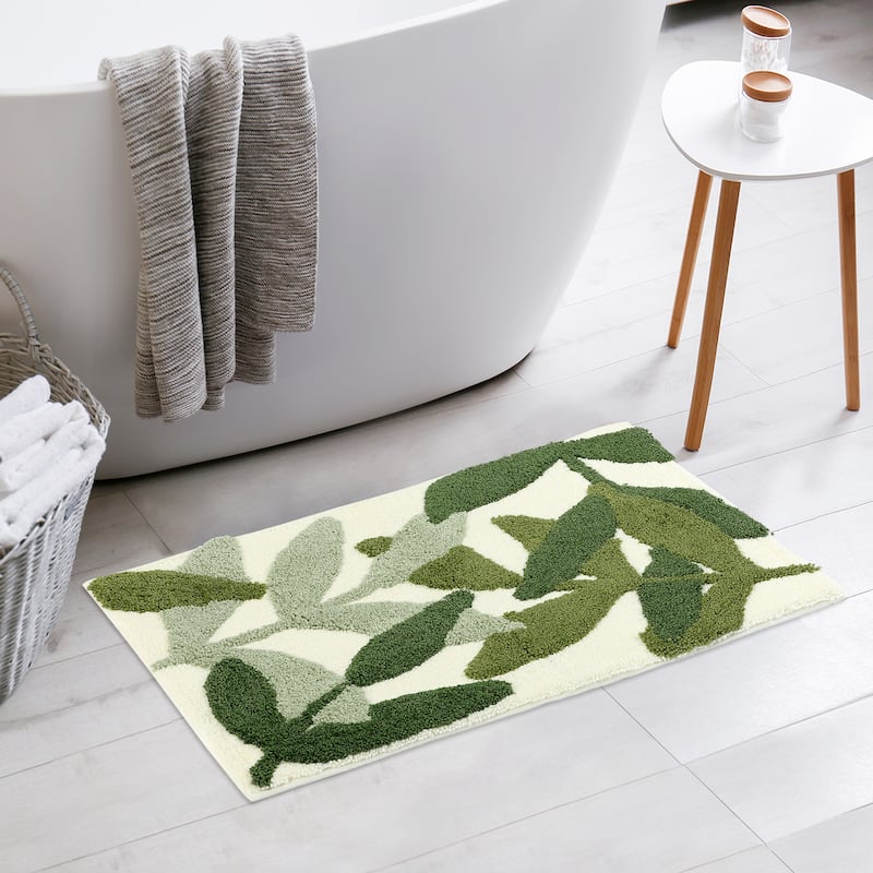 Bathroom Rugs Soft Plush & Fluffy Bath Mats Non Slip Extra Thick Microfiber Printing Bathroom Mat Quick Dry