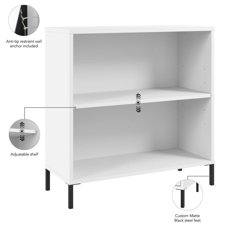 Essence 2 Shelf Bookcase Storage Organizer by Bush Furniture